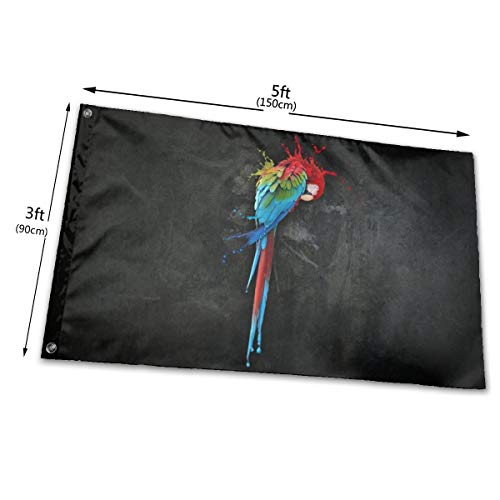 Bandera para jardín, bandera de patri, para exteriores, jardín, divertida, para jugar al tenis de mesa, al aire libre, jardín, para pared, césped, decoración del hogar, 3 x 5 pies, guacamayo sZyzixuN