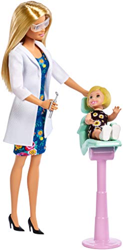 Barbie Quiero Ser Dentista muñeca con muñeca bebé y accesorios, regalo para niñas y niños 3-9 años (Mattel FXP16) , color/modelo surtido