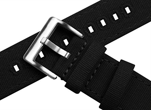 Barton Watch Bands - Correas de tela para reloj de pulsera con cierre rápido - Disponible en varios colores y anchos  (18mm, 20mm y 22mm)