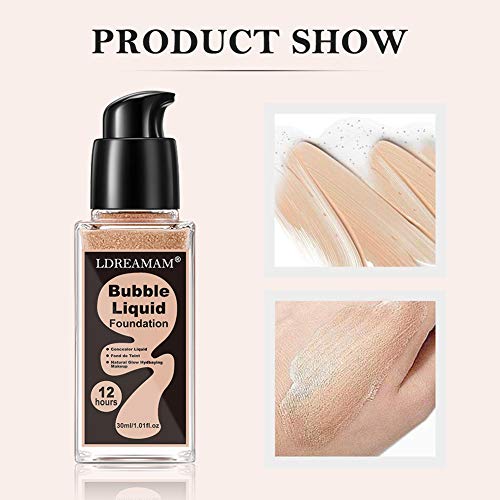 Base de Maquillaje,Foundation Color Changing,Concealer Cover Cream,Match Perfection Foundation Base de Maquillaje Mate Cepillo,BB Cream