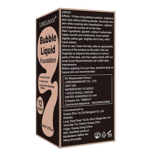 Base de Maquillaje,Foundation Color Changing,Concealer Cover Cream,Match Perfection Foundation Base de Maquillaje Mate Cepillo,BB Cream