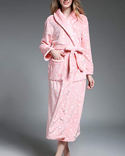 Bata de Baño para Hombre y Mujer para Ducha, SPA, Hotel, Vacaciones Rosado S