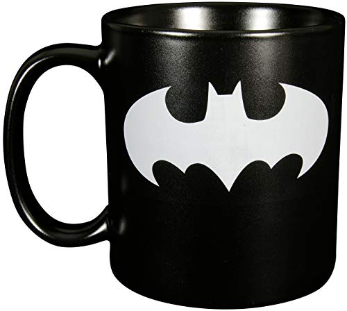 Batman 0122040 XXL Taza "Símbolo de Batman", cerámica, negro, aprox. 700 ml., 16 x 11,5 x 13,2 cm.