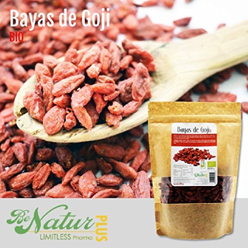 Bayas de Goji BeNatur Plus – 100% Bayas de Goji de Pureza Garantizada Libre de Pesticidas y de cualquier tipo de productos Químicos nocivos 250 g