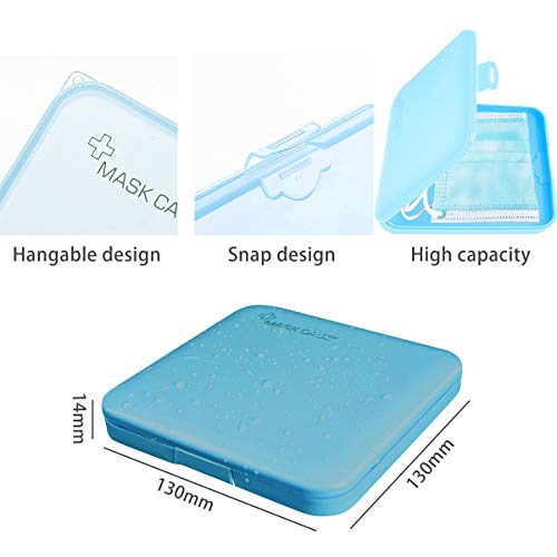 BCASE, Pack de 4 Estuches, Porta Mascarillas, Reutilizables e Ideales para Guardar y Proteger las Mascarillas, Fáciles de Limpiar, Color Azul y Verde.