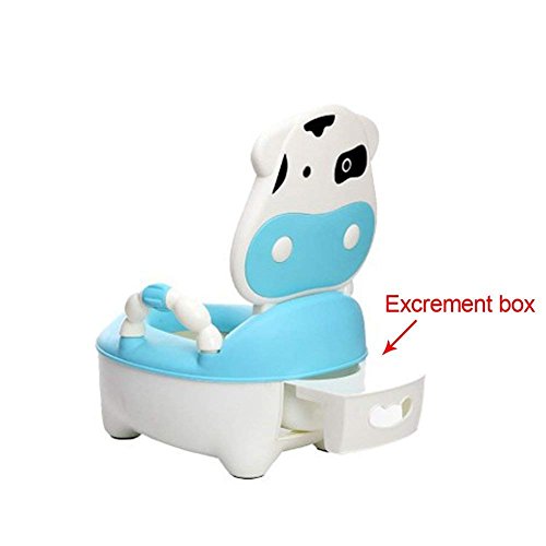 Bearhouse Orinal Bebe para Infantil Niños Niñas WC con Tapa Azul