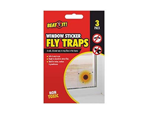 BEAT IT Flying Catchers Atrapador de Papel para Insectos voladores, Pantalla magnética para Puerta, sin Veneno, para Matar plagas, Window Sticker Fly Traps