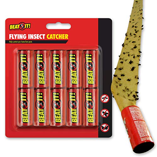 Beat It - Lote de 20 tiras de papel para moscas, polillas, mosquitos y otros insectos voladores