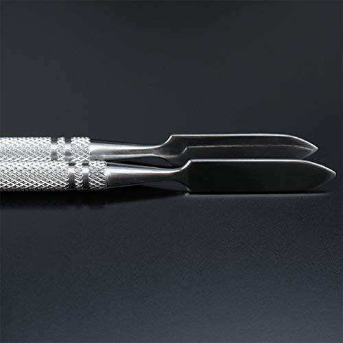 Beaupretty Herramienta de paleta de maquillaje, Espátula cosmética profesional de acero inoxidable, Herramienta de mezcla para maquillaje con antideslizante, 2 piezas