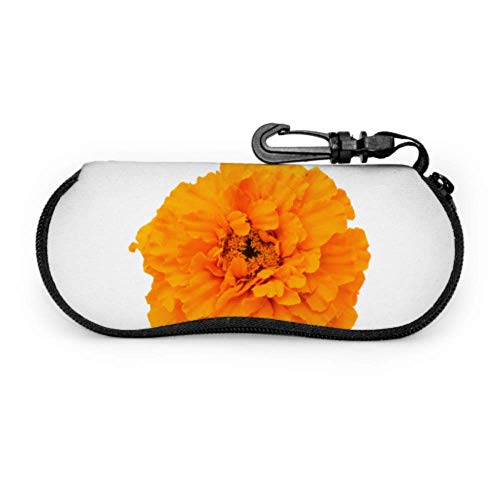 Beautifui brillante flor de caléndula divertida funda para gafas de sol para niñas estuches para gafas de neopreno portátil funda protectora para gafas de sol con cremallera
