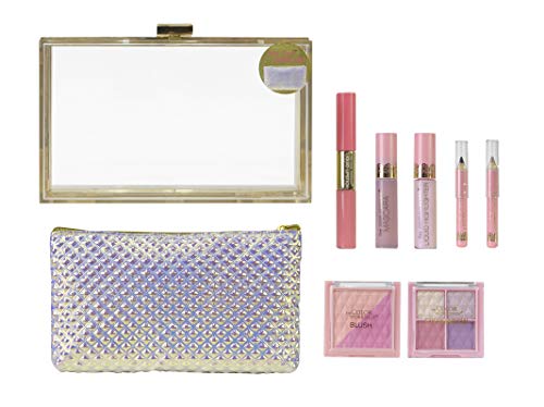 Beauty Clutch Sweetheart - The Color Workshop - Estuche de Maquillaje Transparente con Kit de Maquillaje Profesional Completo y Bolso Formato Clutch para Crear Todos tus Looks Favoritos