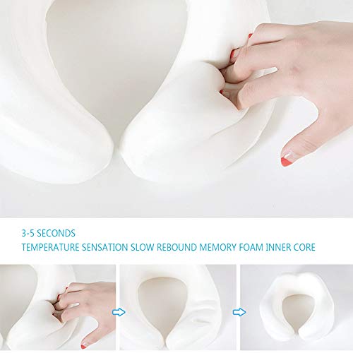 Beckye Almohada de Viaje, Avión Almohada Cervical | Almohada Ortopédica Cervical | Cojin Travel Pillow Reposa Cabezas, Kit para Dormir, estándar para avión y hogar/A