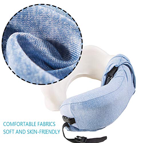 Beckye Almohada de Viaje, Avión Almohada Cervical | Almohada Ortopédica Cervical | Cojin Travel Pillow Reposa Cabezas, Kit para Dormir, estándar para avión y hogar/A