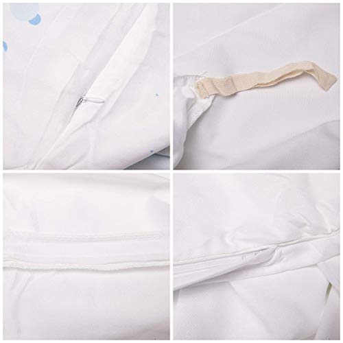 Bedding Juego de Funda de Edredón -Cielo Vacaciones Murciélagos embrujados Noche de vuelo Luna llena Truco espeluznante Misteri/Microfibra Funda de Nórdico (Cama 240 x 260 cm + Almohada 50X80 cm)