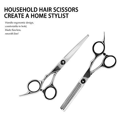 BeiLan Tijeras Peluqueria Profesional, Tijeras para el Cabello Barbero Tijeras de Peluquería Tijera de Corte de Pelo Acero Inoxidable Tijeras De Pelo Salón con Peine para Hombres y Mujeres