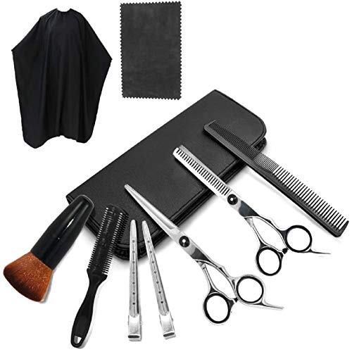 BeiLan Tijeras Peluqueria Profesional, Tijeras para el Cabello Barbero Tijeras de Peluquería Tijera de Corte de Pelo Acero Inoxidable Tijeras De Pelo Salón con Peine para Hombres y Mujeres