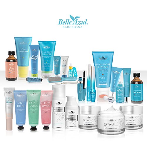 Belle Azul - GLOSS Labios Volumen + Hidratación, Lips Edición Limitada, Para unos Labios más Carnosos, Hidratados y con más Volumen, con Aceite de Argán y Células madre de Argán, 4 ml. Transparente.