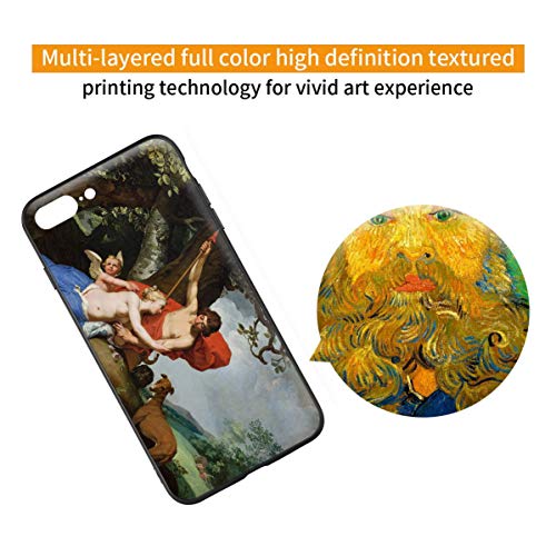 Berkin Arts Abraham Bloemaert para iPhone 7 Plus&iPhone 8 Plus/Caja del teléfono Celular de Arte/Impresión Giclee UV en la Cubierta del móvil(Venere e Adone)