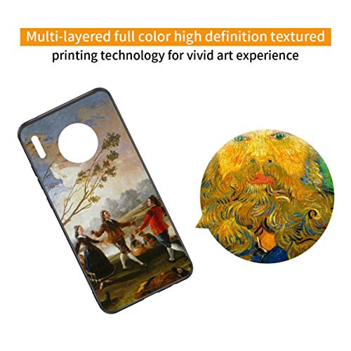 Berkin Arts Francisco De Goya para el Caso del Huawei Mate 30 /Estuche para teléfono móvil de Bellas Artes/Impresión Giclee UV en la Cubierta del teléfono móvil(Danzas On Il Shores of Manzanares)