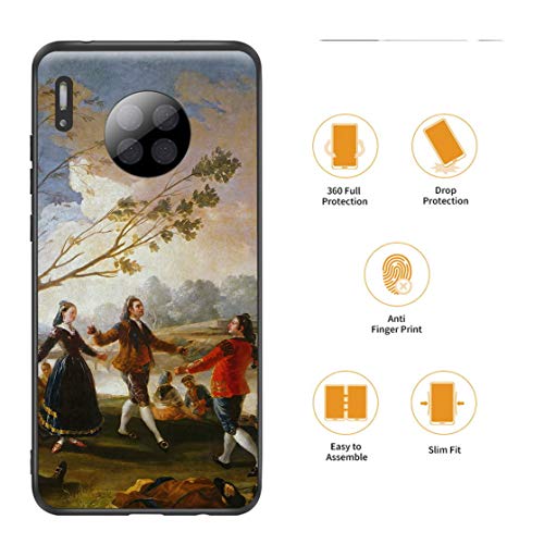 Berkin Arts Francisco De Goya para el Caso del Huawei Mate 30 /Estuche para teléfono móvil de Bellas Artes/Impresión Giclee UV en la Cubierta del teléfono móvil(Danzas On Il Shores of Manzanares)