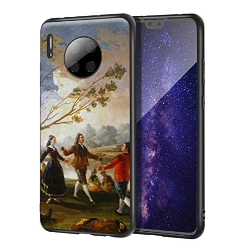 Berkin Arts Francisco De Goya para el Caso del Huawei Mate 30 /Estuche para teléfono móvil de Bellas Artes/Impresión Giclee UV en la Cubierta del teléfono móvil(Danzas On Il Shores of Manzanares)