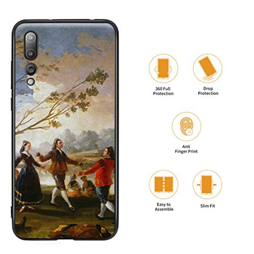 Berkin Arts Francisco De Goya para el Caso del Huawei P20 Pro/Estuche para teléfono móvil de Bellas Artes/Impresión Giclee UV en la Cubierta del teléfono móvil(Danzas On Il Shores of Manzanares)