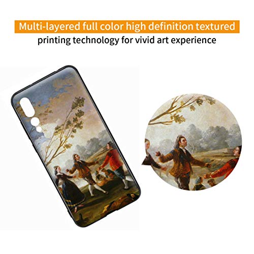 Berkin Arts Francisco De Goya para el Caso del Huawei P20 Pro/Estuche para teléfono móvil de Bellas Artes/Impresión Giclee UV en la Cubierta del teléfono móvil(Danzas On Il Shores of Manzanares)