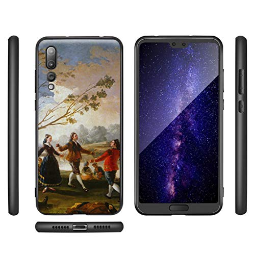 Berkin Arts Francisco De Goya para el Caso del Huawei P20 Pro/Estuche para teléfono móvil de Bellas Artes/Impresión Giclee UV en la Cubierta del teléfono móvil(Danzas On Il Shores of Manzanares)