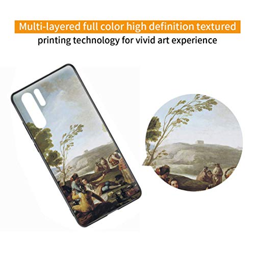 Berkin Arts Francisco De Goya para el Caso del Huawei P30 Pro/Estuche para teléfono móvil de Bellas Artes/Impresión Giclee UV en la Cubierta del teléfono móvil(Picnic On Il Shores of Manzanares)