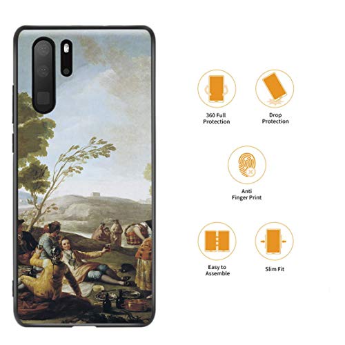 Berkin Arts Francisco De Goya para el Caso del Huawei P30 Pro/Estuche para teléfono móvil de Bellas Artes/Impresión Giclee UV en la Cubierta del teléfono móvil(Picnic On Il Shores of Manzanares)