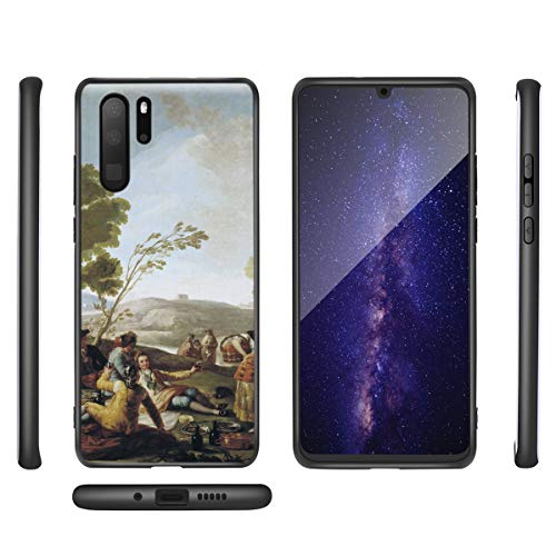 Berkin Arts Francisco De Goya para el Caso del Huawei P30 Pro/Estuche para teléfono móvil de Bellas Artes/Impresión Giclee UV en la Cubierta del teléfono móvil(Picnic On Il Shores of Manzanares)
