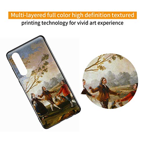 Berkin Arts Francisco De Goya para el Caso del Huawei P30/Estuche para teléfono móvil de Bellas Artes/Impresión Giclee UV en la Cubierta del teléfono móvil(Danzas On Il Shores of Manzanares)