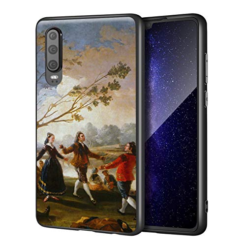 Berkin Arts Francisco De Goya para el Caso del Huawei P30/Estuche para teléfono móvil de Bellas Artes/Impresión Giclee UV en la Cubierta del teléfono móvil(Danzas On Il Shores of Manzanares)