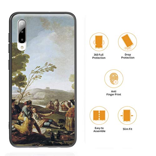 Berkin Arts Francisco De Goya para Samsung A50/A50S/A30S Carcasa/del teléfono Celular de Arte del teléfono Celular de Arte/Impresión Giclee en la Cubierta del móvil(Picnic On Il Shores of Manzanares)