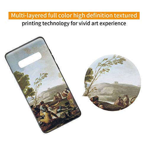 Berkin Arts Francisco De Goya para Samsung Galaxy S10 Carcasa/del teléfono Celular de Arte del teléfono Celular de Arte/Impresión Giclee en la Cubierta del móvil(Picnic On Il Shores of Manzanares)
