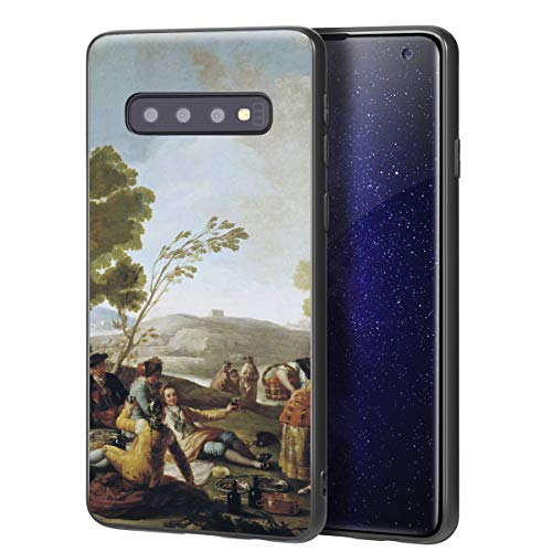 Berkin Arts Francisco De Goya para Samsung Galaxy S10 Carcasa/del teléfono Celular de Arte del teléfono Celular de Arte/Impresión Giclee en la Cubierta del móvil(Picnic On Il Shores of Manzanares)