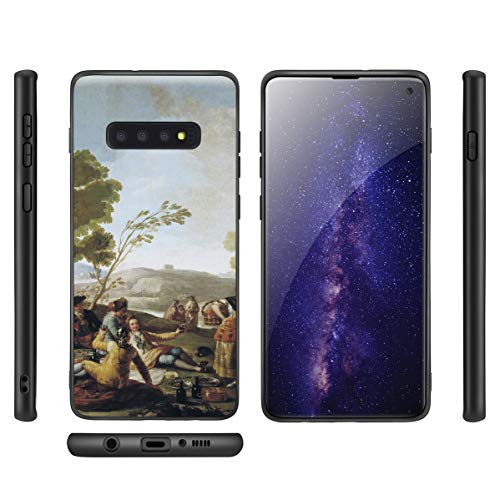 Berkin Arts Francisco De Goya para Samsung Galaxy S10 Carcasa/del teléfono Celular de Arte del teléfono Celular de Arte/Impresión Giclee en la Cubierta del móvil(Picnic On Il Shores of Manzanares)