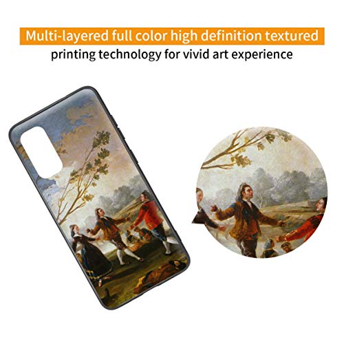 Berkin Arts Francisco De Goya para Samsung Galaxy S20 Carcasa/del teléfono Celular de Arte del teléfono Celular de Arte/Impresión Giclee en la Cubierta del móvil(Danzas On Il Shores of Manzanares)