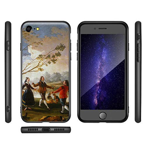Berkin Arts Francisco De Goya paral iPhone SE(2020)/iPhone 7/8/Estuche para teléfono móvil Artes/Impresión Giclee UV Cubierta del teléfono(Danzas On Il Shores of Manzanares)