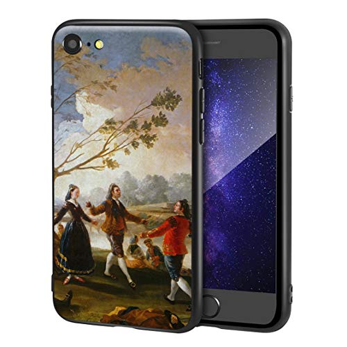 Berkin Arts Francisco De Goya paral iPhone SE(2020)/iPhone 7/8/Estuche para teléfono móvil Artes/Impresión Giclee UV Cubierta del teléfono(Danzas On Il Shores of Manzanares)