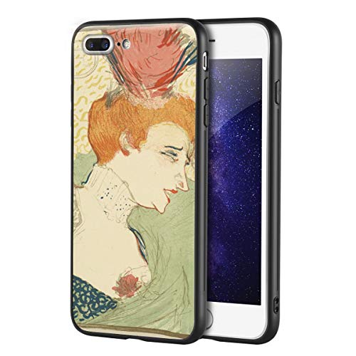 Berkin Arts Henri de Toulouse Lautrec para iPhone 7 Plus&iPhone 8 Plus/Caja del teléfono Celular de Arte/Impresión Giclee UV en la Cubierta del móvil(Busto di Mlle Marcelle Lender)