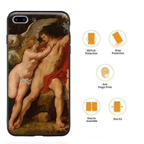 Berkin Arts Peter Paul Rubens para iPhone 7 Plus&iPhone 8 Plus/Caja del teléfono Celular de Arte/Impresión Giclee UV en la Cubierta del móvil(Venere e Adone 2)