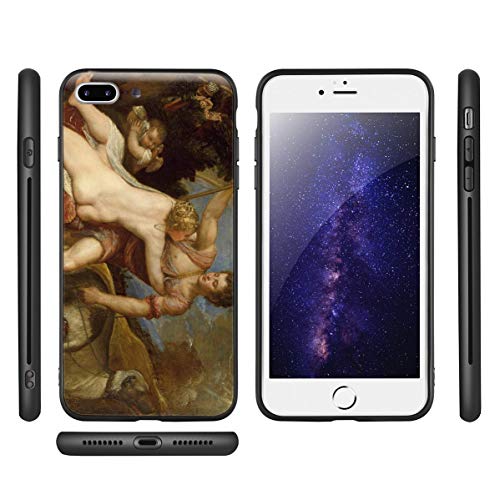 Berkin Arts Tiziano Vecellio para iPhone 7 Plus&iPhone 8 Plus/Caja del teléfono Celular de Arte/Impresión Giclee UV en la Cubierta del móvil(Venere e Adone)
