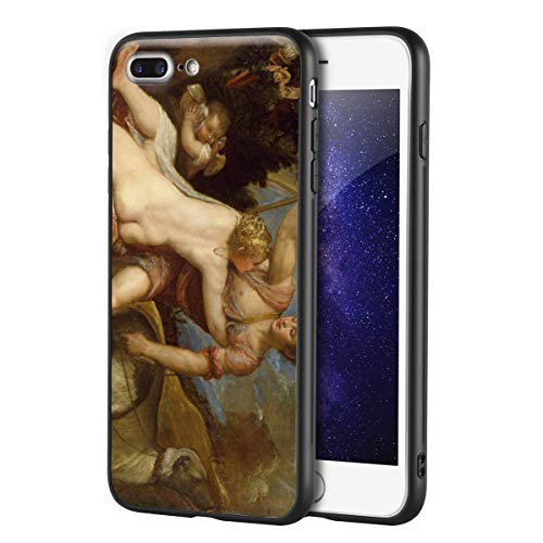 Berkin Arts Tiziano Vecellio para iPhone 7 Plus&iPhone 8 Plus/Caja del teléfono Celular de Arte/Impresión Giclee UV en la Cubierta del móvil(Venere e Adone)