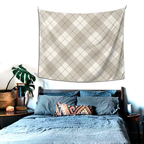 best pillow Scottish Diagonal PlaidWall Tapestry Wall Art Nature Home Decorations for Living Room Bedroom Decor