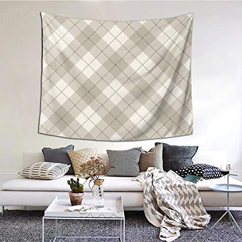 best pillow Scottish Diagonal PlaidWall Tapestry Wall Art Nature Home Decorations for Living Room Bedroom Decor