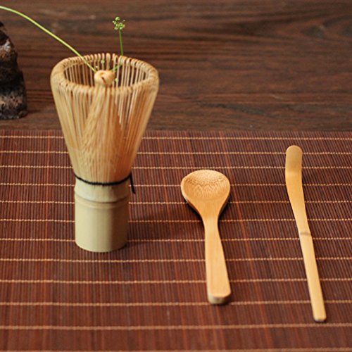 BESTONZON Juego de batches de bambú Matcha incluye cuchara de té Chasen Tea Chashaku Accesorios de té tradicionales para ceremonia de té Janpanese y uso diario