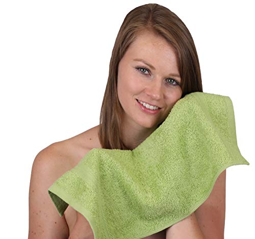 Betz Juego de 12 Toallas Premium 100% algodón Color Verde Aguacate