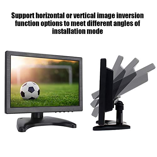 Bewinner 10.1 Pulgadas Monitor LCD 16:10 Monitor de Juegos Full HD con Soporte de Monitor Soporte HDMI/VGA/AV/BNC Entrada de Video 1920 * 1200 Resolución Ultra Alta(EU)