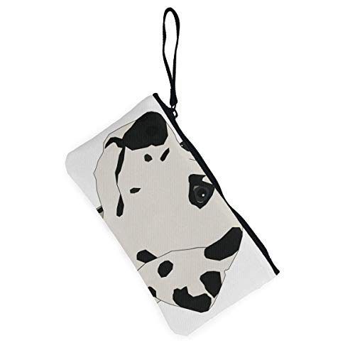 BHGYT Monedero de Lona dálmata, Bolso de Maquillaje, Bolso para Celular con asa, Monedero Unisex con Monedero, 4.7 'X 8.7'